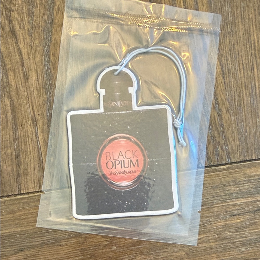 Yves Saint Laurent Black & Pink Black Opium Hanging Scent Tag